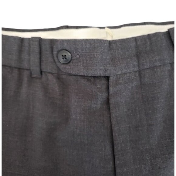 Design Men Dress Pants Flat-Front Slim Fit  Waist Wool-Blend Business & Formal W - Picture 11 of 16